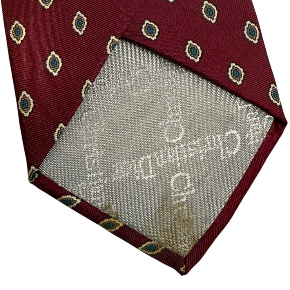 Set of 2 VTG Christian Dior 100 % Silk Men's Ties - Picture 9 of 10
